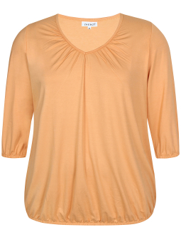 Zhenzi GIRO - Fersken farvet jersey bluse med elastikkant