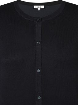 Zhenzi KOGLE - Sort cardigan i fin viskose strik