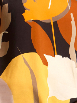 Zhenzi ARIELLA - Grafisk bluse med ensfarvet bagside