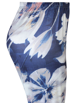 Zhenzi SUSA - Lyse leggings med blå print