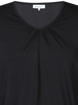 Zhenzi GIRO- Sort bluse med elastikkant