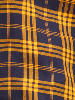 Zhenzi NATASHA - Viskose bluse med blå og orange tern
