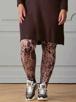 Zhenzi SUSA - Leggings med brun og sort dyreprint