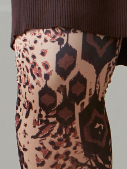 Zhenzi SUSA - Leggings med brun og sort dyreprint