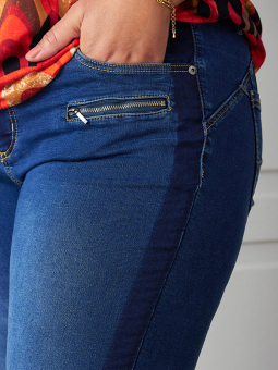 Zhenzi CURVE - Blå jeans med shape effekt