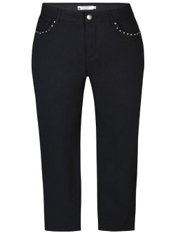 CALLIE - Sorte bukser med lynlås lomme