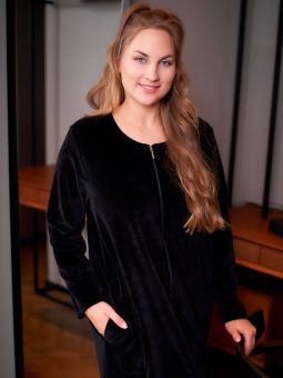 HOUSECOAT - Plus Size Morgenkåbe fra Plaisir