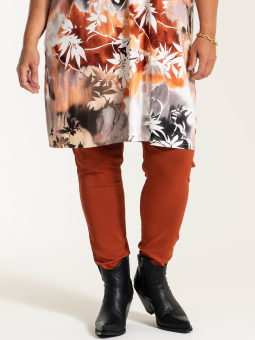 Gozzip CLARA - Brændt orange leggings i kraftig kvalitet 