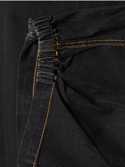 Gozzip CLARA - Sorte culottebukser i strækbar denim