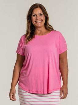 Gozzip GITTE - Pink t-shirt i god viskose jersey 