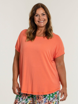 GITTE - Orange T-shirt med sol print