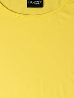 Gozzip GITTE - Gul T-shirt i god viskose jersey