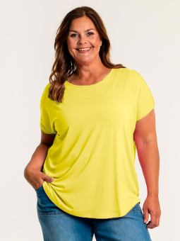 GITTE - Coral farvet jersey T-shirt