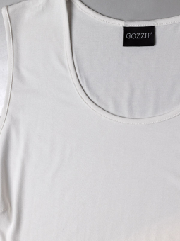 Gozzip GITTE - Lang hvid top / underkjole i viskose jersey