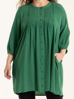 Gozzip JOHANNE - Grøn skjorte tunika i viskose