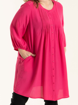 Gozzip JOHANNE - Pink skjorte tunika i viskose