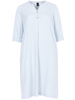 Adia Skøn bomulds kjole med hvide og blå striber