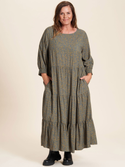 Gozzip Sussie - Lang flot viskose kjole i smart print