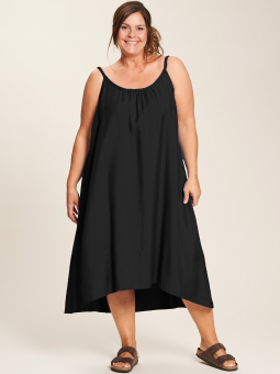 Gozzip Amalie - Sød sort viskose strop kjole