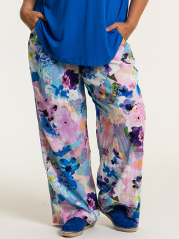 JOHANNE - Viskose skjorte tunika i lys lilla med lommer