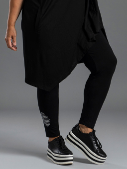 Gozzip Black MIRA - Sorte leggings med hvid tryk