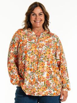 JANETT - Plus Size Bluse fra Gozzip
