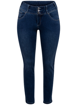 Adia ROME - Mørkeblå jeans med høj talje og 3 knapper