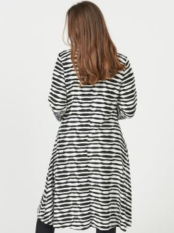 Pont Neuf KITTY - Lækker viskose kjole i smarte hvide og sorte striber