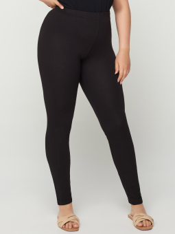 Sorte basis 3/4 viskose leggings