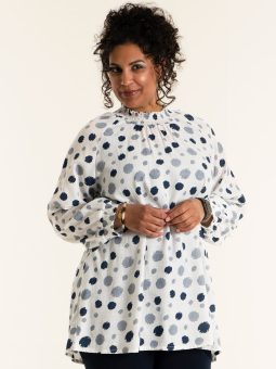 DORIS - Sort jersey kjole med blomster print