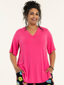 HEIDI - Viskose bluse med print i klare farver