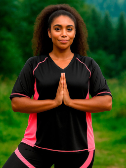 FITNESS - Plus Size Trænings bluse fra Studio