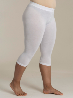 KANT - Hvide 3/4 leggings i bomulds jersey