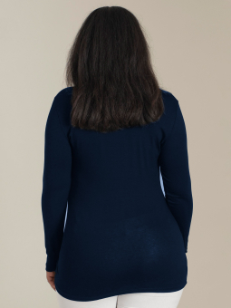 Sandgaard (fra Studio) AMSTERDAM - Marineblå jersey bluse med lange ærmer