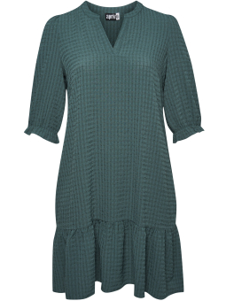 Aprico Abbeville - Skøn ternet kjole i flot støvet grøn