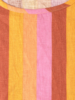 Adia BERGHILD - Lyserød og orange stribet bluse