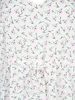 Zizzi Hvid kjole med lyserøde blomster