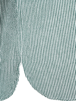 Zizzi Hvid bomuldsskjorte med grønne striber