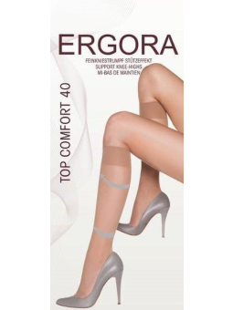 Ergora Beige støttestrømper / knæstrømper i 40 denier