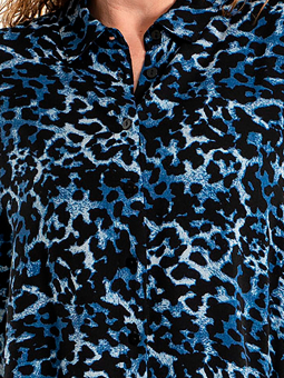 Gozzip HARRIET - Viskose skjorte bluse i blåt print