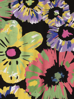 Gozzip ELLEN - Sorte leggings i viskose jersey med blomster print