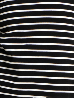Gozzip GITTE - Sort T-shirt med hvide striber