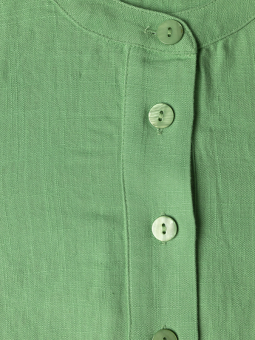 Gozzip ANNICA - Grøn kjole i viskose-hør blanding