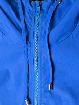Gozzip AYAN - Lang blå jakke i vævet bomuld