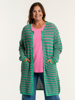 CASSANDRA - Lang sort strik Cardigan