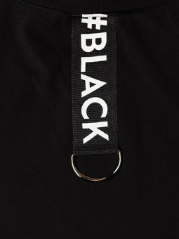 Gozzip Black LINDA - Sort t-shirt med hvid tryk