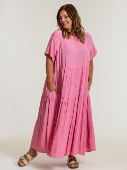 Gozzip SUSSIE - Lang lyserød kjole i 100% Viskose
