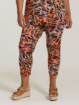 Gozzip MERETE - Sorte leggings med farvet print