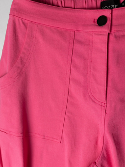 Gozzip CLARA - Pinke capri bukser i viskose stretch
