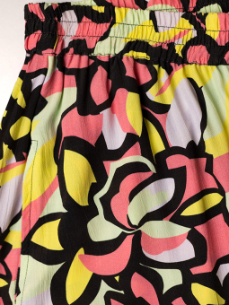 Gozzip ELLY - Lose viskose bukser med grafisk blomsterprint